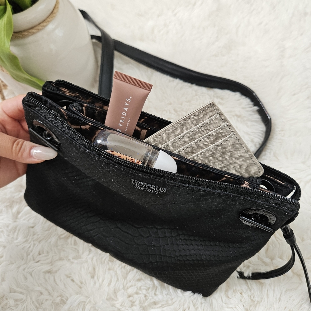 Black Textured Women's Bag